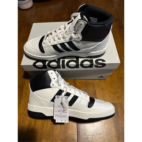 Adidas Women's Break Start Mid Shoes Sneakers Basketball White Black Size 9 New - Picture 1 of 9